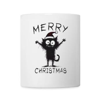 Chats avec chapeau de Noël Cadeau de Noël - Mug blanc - blanc - Devant
