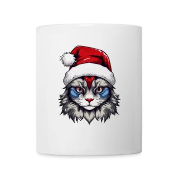 Cat Head Christmas Portrait - Mug - white - Front