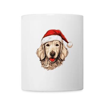 Golden Retriever Dog Head Christmas Portrait - Mug - white - Front