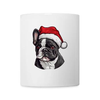 Bouledogue Français Tête de Chien Noël - Mug blanc - blanc - Devant