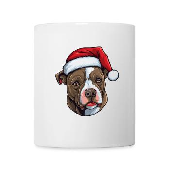 Staffordshire Bull Terrier Dog Head Christmas - Mug - white - Front