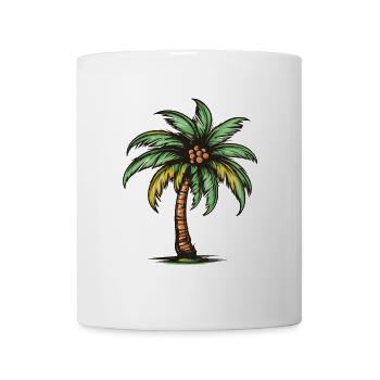 Icône de palmier - Mug blanc - blanc - Devant