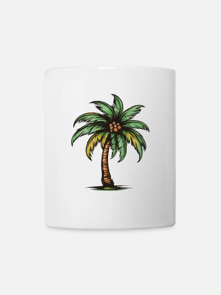 Palme Symbol - Tasse - Weiß