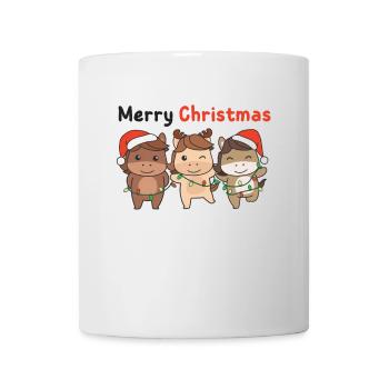 Cheval Noël Hiver Animaux Cheval - Mug blanc - blanc - Devant