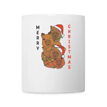 Capybara Arbre de Noël Animaux de Noël Capybaras - Mug blanc - blanc - Devant