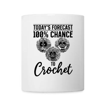 Les prévisions du jour 100% de chance de Crochet - Mug blanc - blanc - Devant