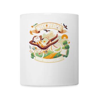 Warum in die Pedale treten, wenn man abfahren kann - Tasse - Weiß - Vorne