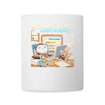 Hart arbeiten oder kaum arbeiten - Tasse - Weiß - Vorne