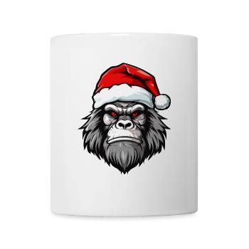Gorilla Head Christmas Portrait - Mug - white - Front
