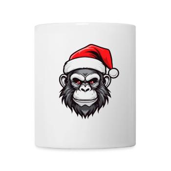 Monkey Head Christmas Portrait - Mug - white - Front