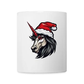 Unicorn Head Christmas Portrait - Mug - white - Front