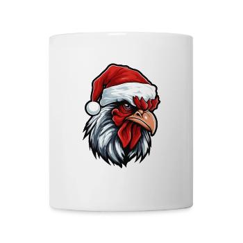 Rooster Head Christmas Portrait - Mug - white - Front