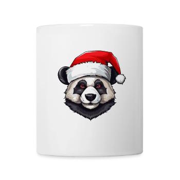 Panda Kopf Weihnachten Portät - Tasse - Weiß - Vorne