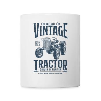 Oldtimer Traktor Bauer Geburtstag Jahrgang 1959 - Tasse - Weiß - Vorne