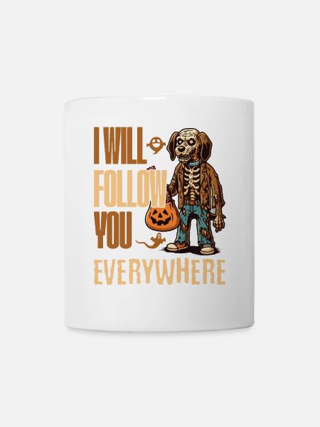 Halloween Gruseliger Hund Begleiter - Tasse - Weiß