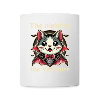 Kawaii Vampire Cat Night Of The Vampire - Mug - white - Front