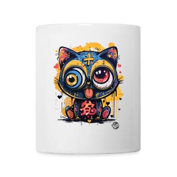 Super Crazy Cool Graffiti Cat - Mug blanc - blanc - Devant