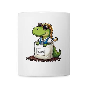 Tea Rex Dinosaurier traditionellen Dir Tee - Tasse - Weiß - Vorne