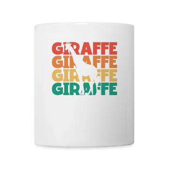 Girafe Rétro Texte Africain Giraffidae Nubian - Mug blanc - blanc - Devant