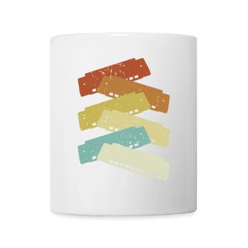 Retro Harmonist Harmonicist Mouth Harp Harmonica - Mug - white - Front