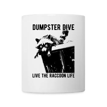 Dumpster Dive Raccoon Food Rescue Funny - Mug - white - Front