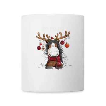 Ho Ho Ho Weihnachten Pferd - Tasse - Weiß - Vorne