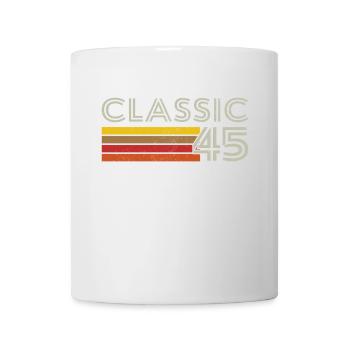 Retro Classic Nummer 45 Geboren 1945 - Tasse - Weiß - Vorne