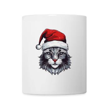 Cat Head Christmas Portrait - Mug - white - Front