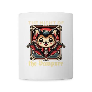 Kawaii Vampire Cat The Night Of The Vampire - Mug - white - Front