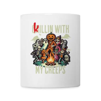 Drôle de détente avec mes creeps Halloween Fun - Mug blanc - blanc - Devant