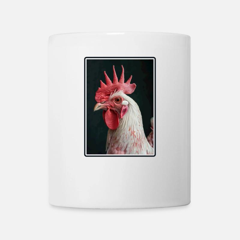 Rooster Hähne Hahn - Tasse - Weiß