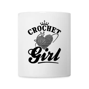 Crocheting Crocheter Crochet Girls - Crochet Girl - Tasse - Weiß - Vorne