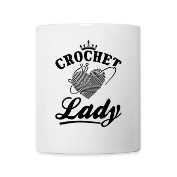 Crocheting Crocheter Crochet Girl - Crochet Lady - Tasse - Weiß - Vorne