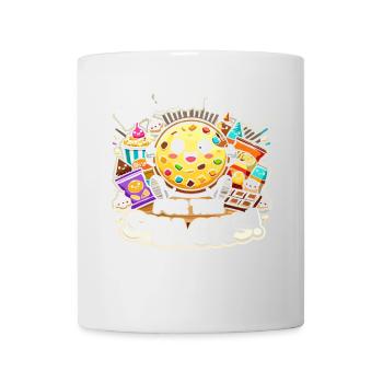 Ich bin nur wegen der Snacks hier - Tasse - Weiß - Vorne