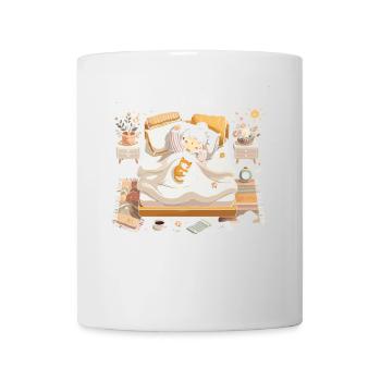 Namaste im Bett - Tasse - Weiß - Vorne