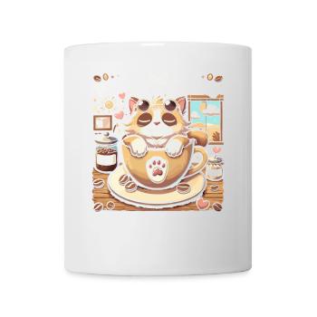 Pfötchen geben und bei Kaffee entspannen - Tasse - Weiß - Vorne
