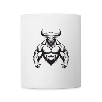 Taureau Taureau Muscles Musculation - Mug blanc - blanc - Devant