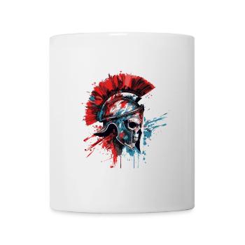 Spartaner Totenkopf Helm - Tasse - Weiß - Vorne