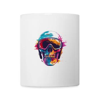 Ski Skull Ski Goggles - Mug - white - Front