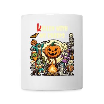 Autumn fun with Halloween friends - Mug - white - Front