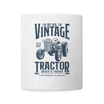 Oldtimer Traktor Bauer Geburtstag Jahrgang 2007 - Tasse - Weiß - Vorne