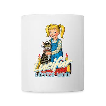 Lucifur Loves You Cat Humor - Mug - white - Front