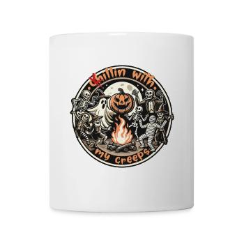 Chillin With My Creeps Campfire Party - Mug - white - Front