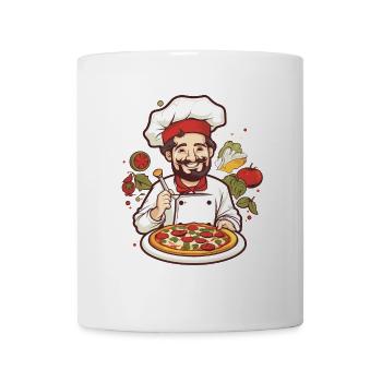 Graphique de pizzaïolo - Mug blanc - blanc - Devant