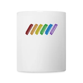 Harmonica LGBT Rainbow Harmonist Harmonicist - Mug - white - Front
