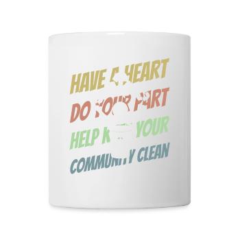 Littering, pollution, environmental awareness - Mug - white - Front