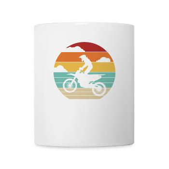 Retro Motorcycle Racing Supermoto Riders Motocross - Mug - white - Front