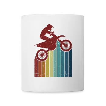 Rétro Supermotard Moto Motocross Motocross - Mug blanc - blanc - Devant