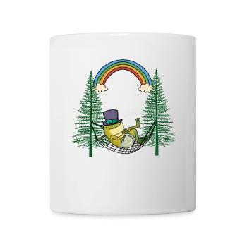 Frog frogs nature lover chilling hammock - Mug - white - Front