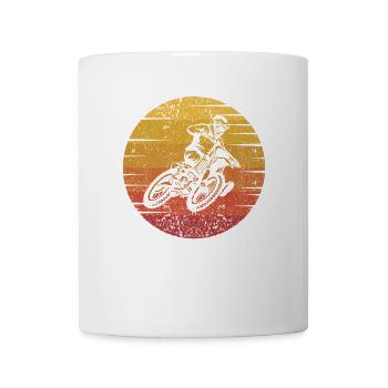 Rétro Supermotard Moto Motocross Motocross - Mug blanc - blanc - Devant
